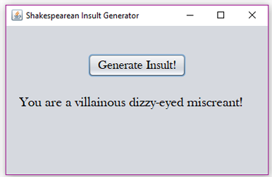Shakespearean Insult Generator